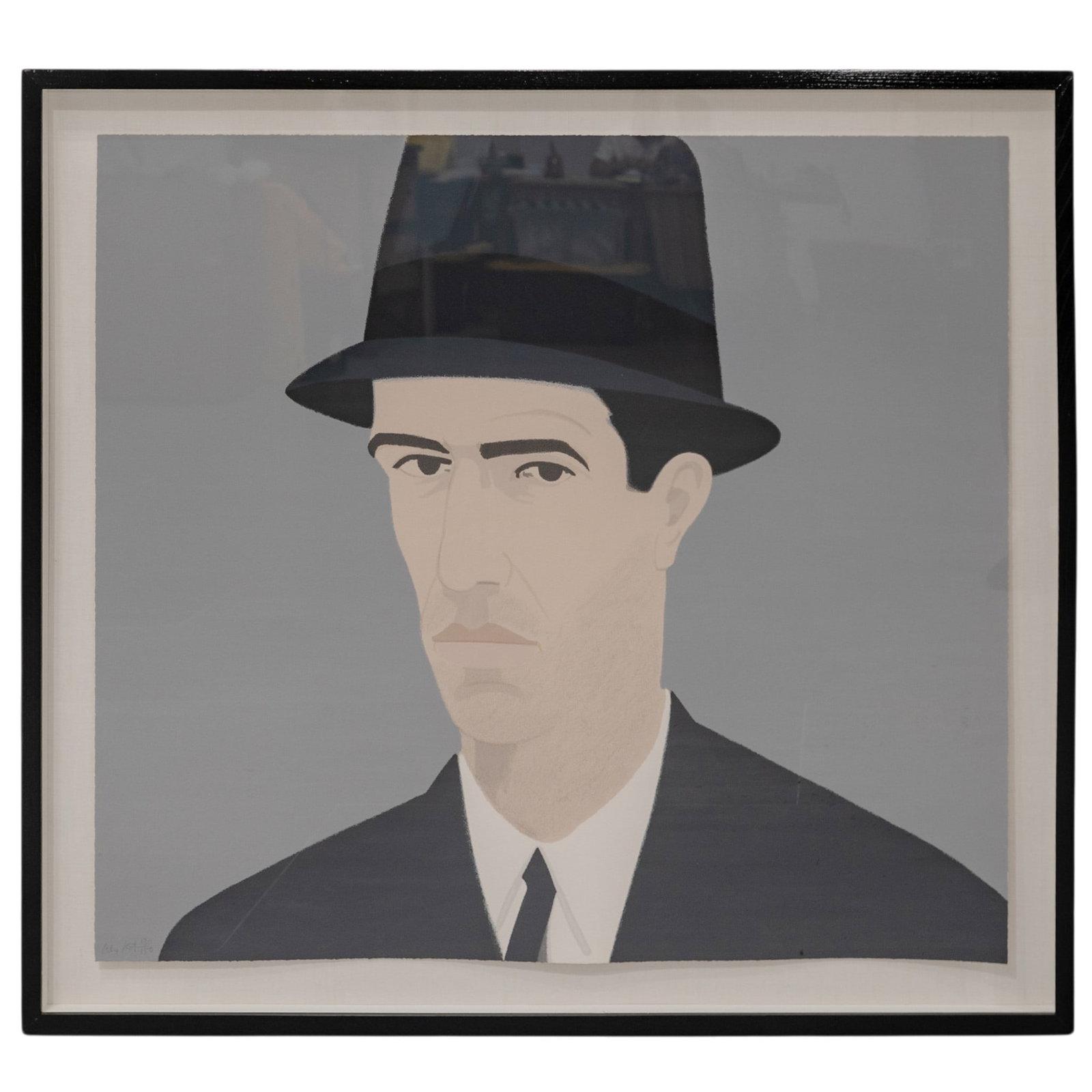 Alex Katz (American, b. 1927) "Self Portrait (Passing)" Silkscreen (1 of 3)