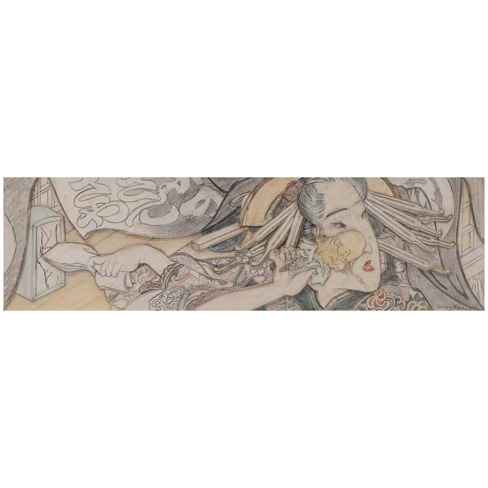 Larry Rivers (American, 1923-2002) "Edo Woman" Mixed Media Relief (1 of 12)