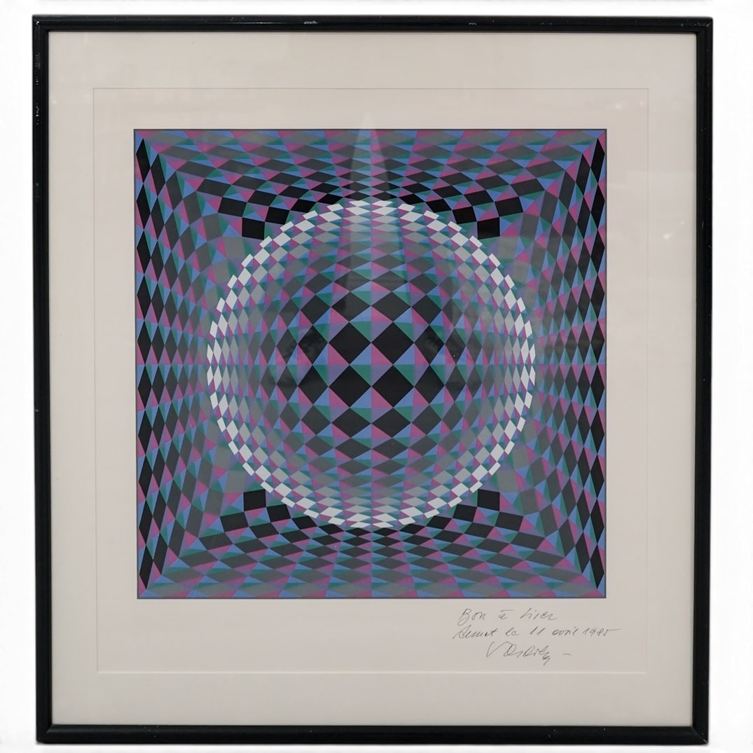 Victor Vasarely (French/Hungarian, 1906-1997) "Athmos" Silkscreen (1 of 6)