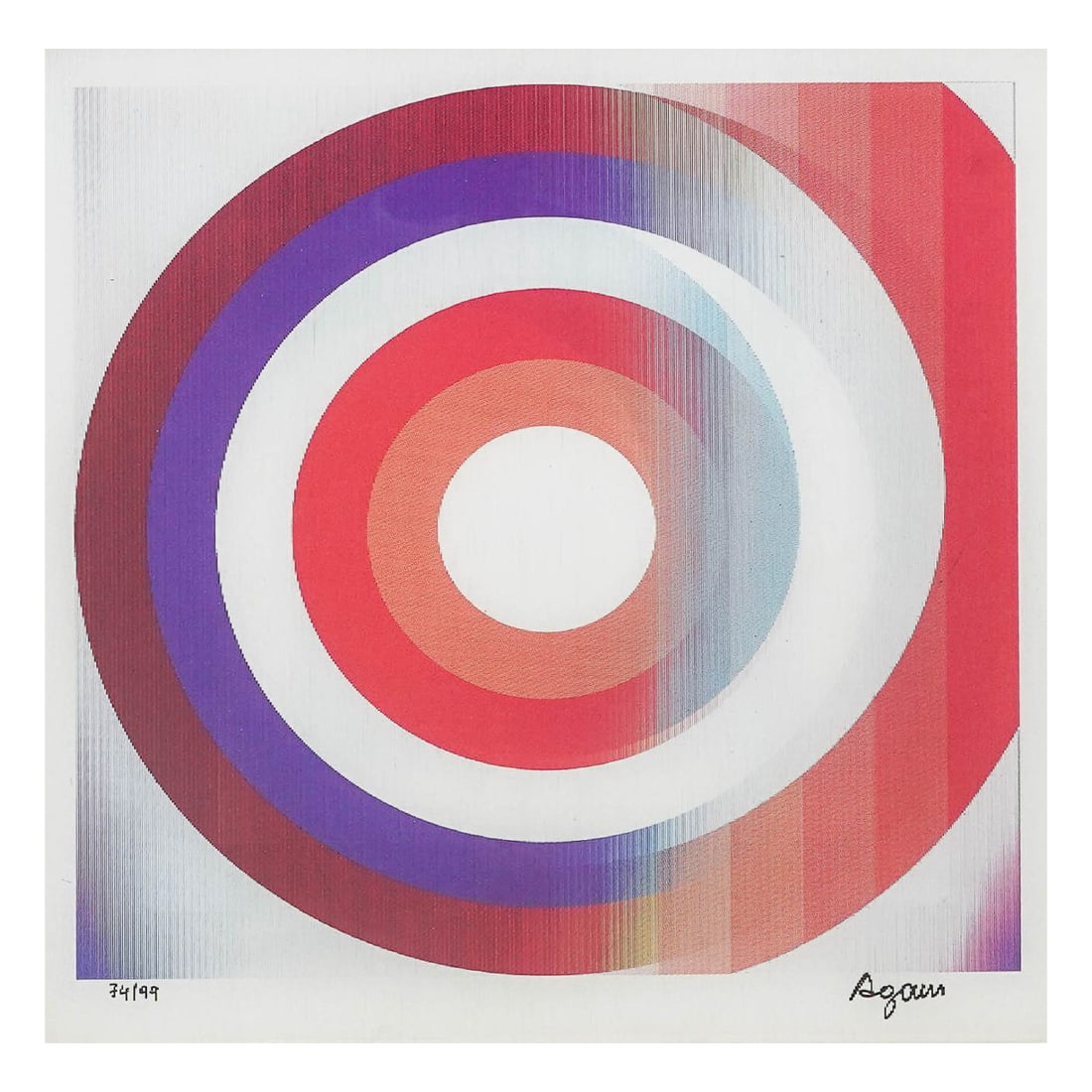 Yaacov Agam (Israeli, 1928-2026) "At" Op-Art Agamograph (1 of 10)