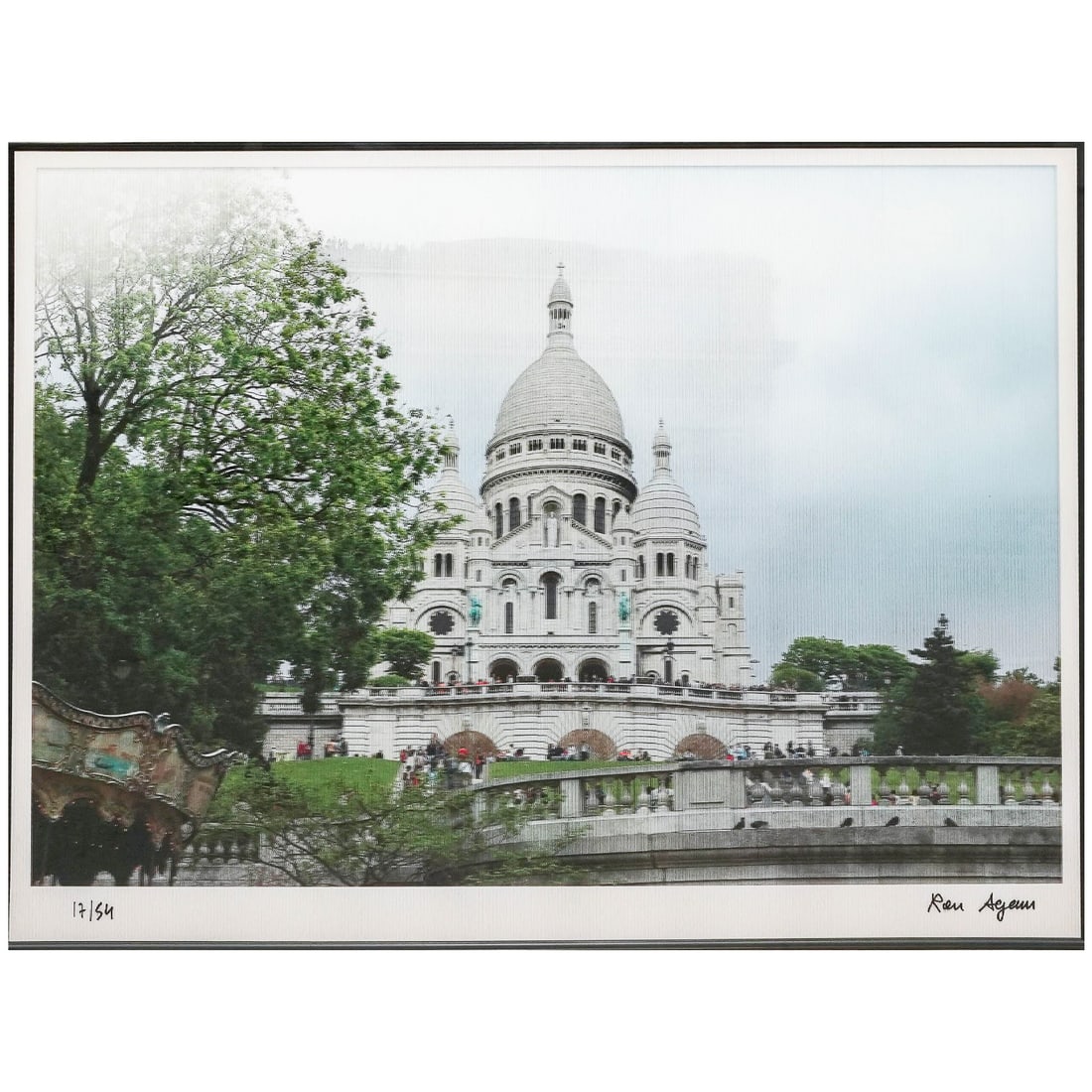 Ron Agam (French, 1958-) "Sacre-Ceour Basilica/L' Arc de Triomphe" Color Lenticular Lithograph (1 of 9)