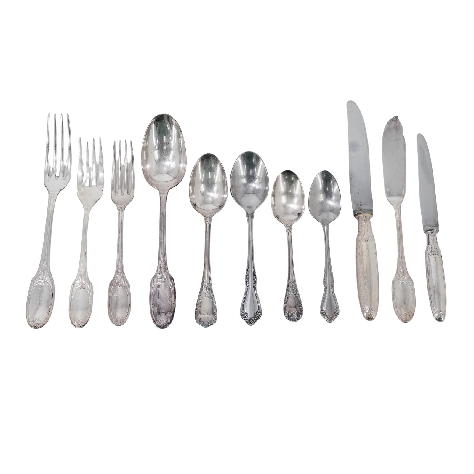 (190 pcs) Christofle Silver Plated Flatware Set - 6