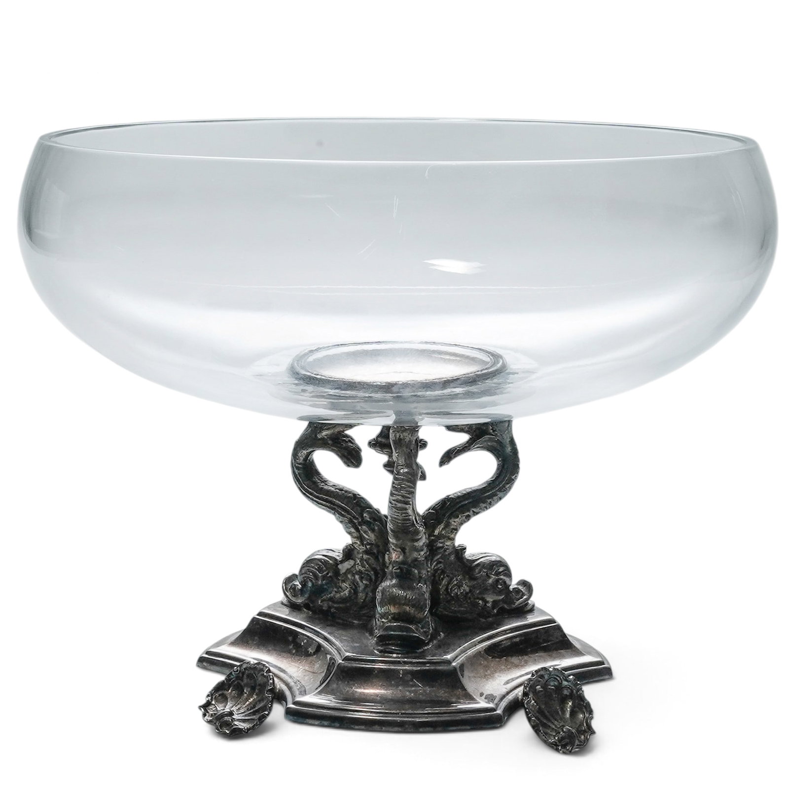 Faberge Silver Plated & Cut Glass Caviar Serving Bowl (1 of 7)