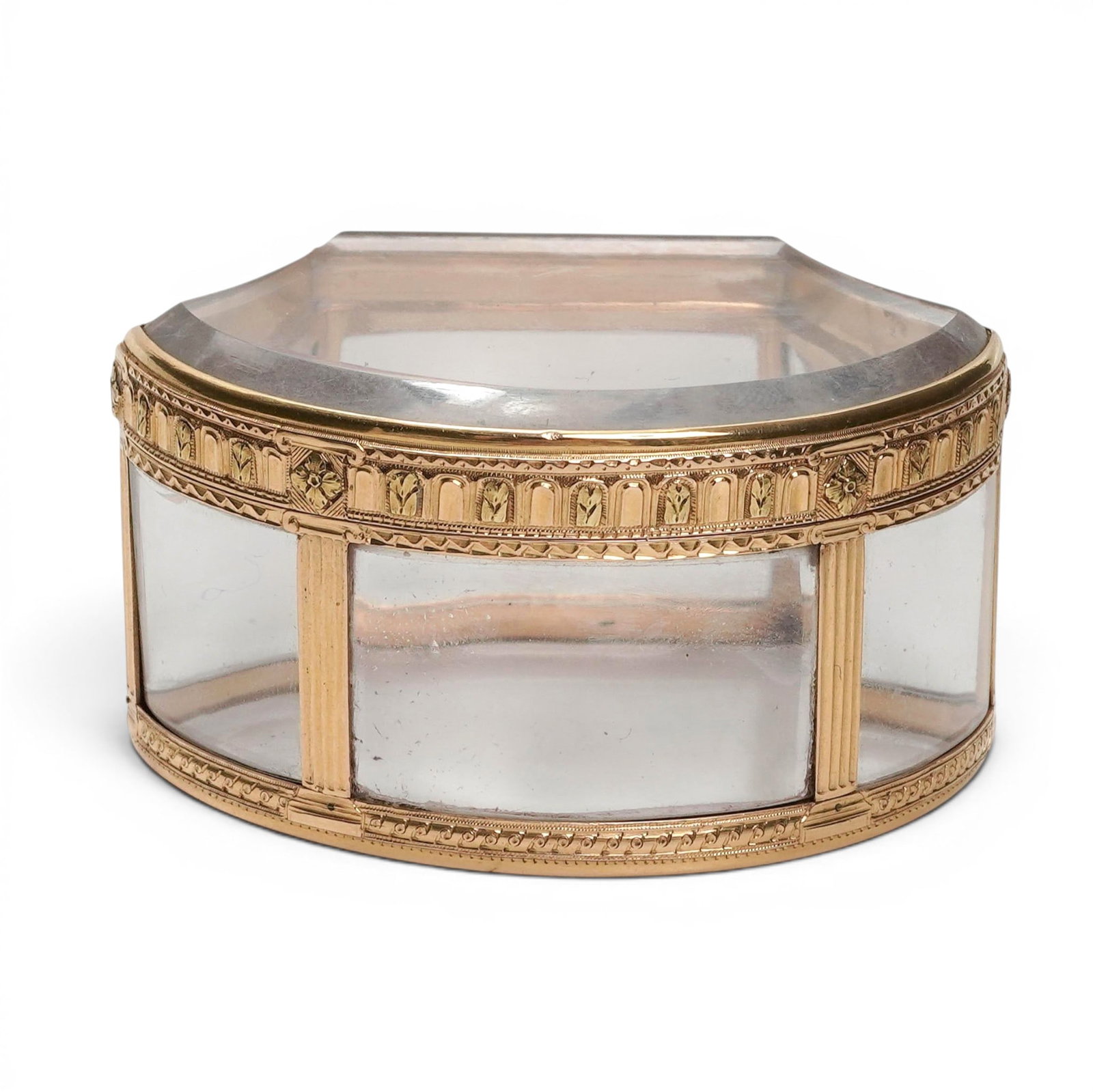 French 18 to 19th ct. 18k Gold & Rock Crystal Box (1 of 7)