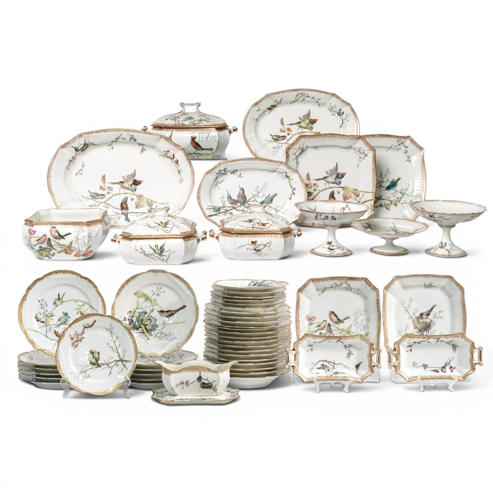 (81pc) Antique William Guérin & Cie. Limoge Porcelain Serving Set (1 of 11)