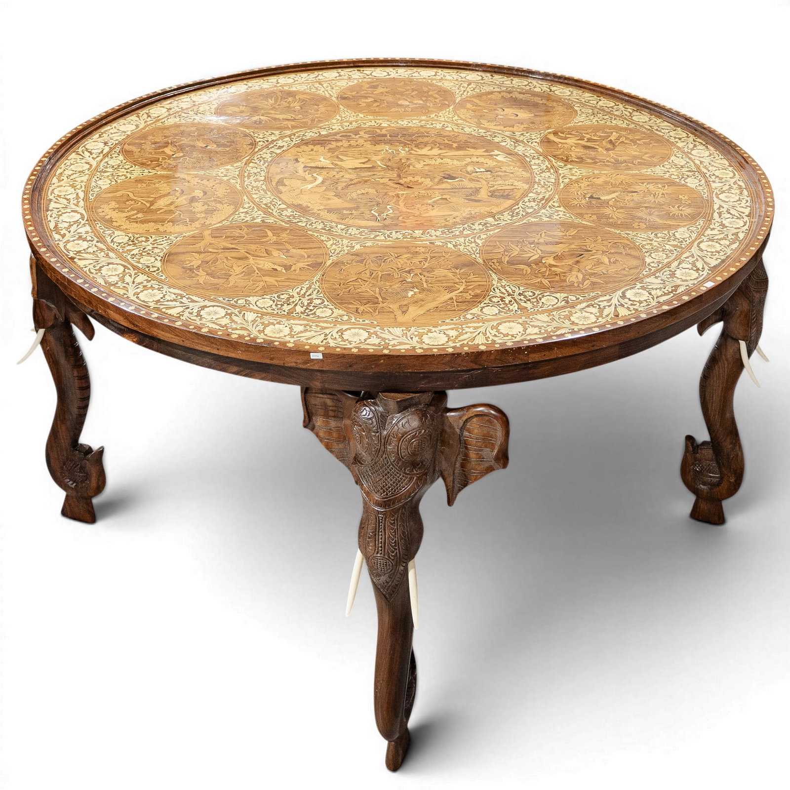 Antique Anglo Indian Round Elephant Table (1 of 8)