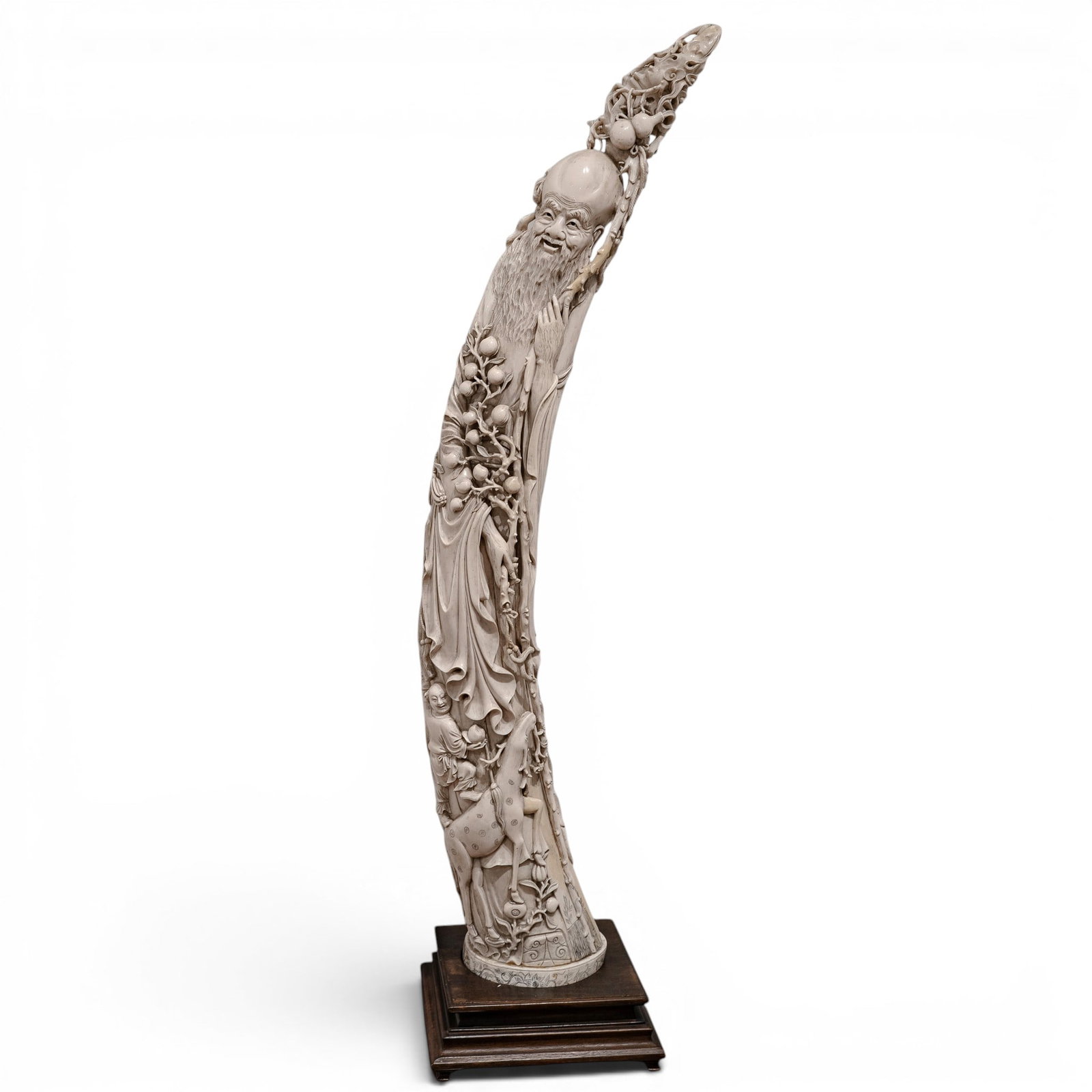 Antique Large Chinese Shoulao Carving (1 of 6)