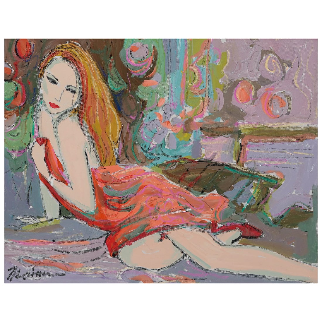 Isaac Maimon (Israel, b. 1951) "Aloof" Acrylic on Canvas (1 of 10)