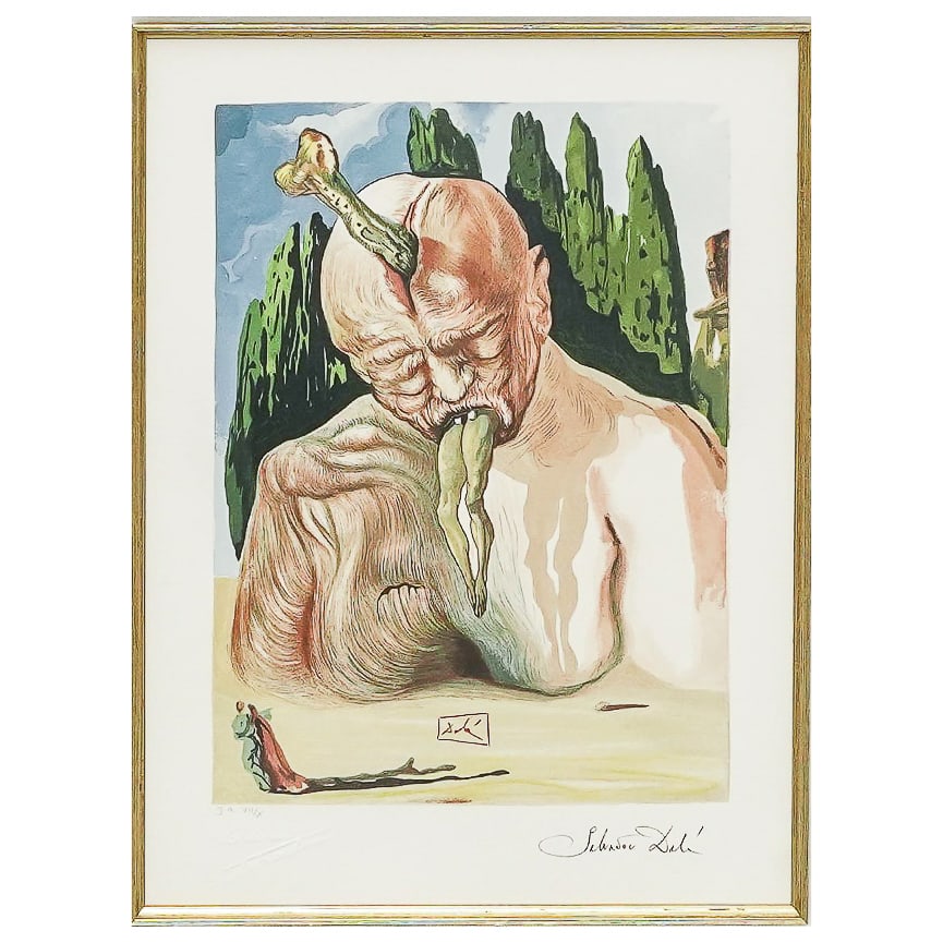 Salvador Dali (Spanish, 1904-1989) "A Logician Devil" Serigraph: Salvador Dali (Spanish, 1904-1989) "A Logician Devil" Serigraph 20th Century, USA Color serigraph after Salvador Dalí depicting a surreal demonic figure in a dreamlike landscape, characteristic of th