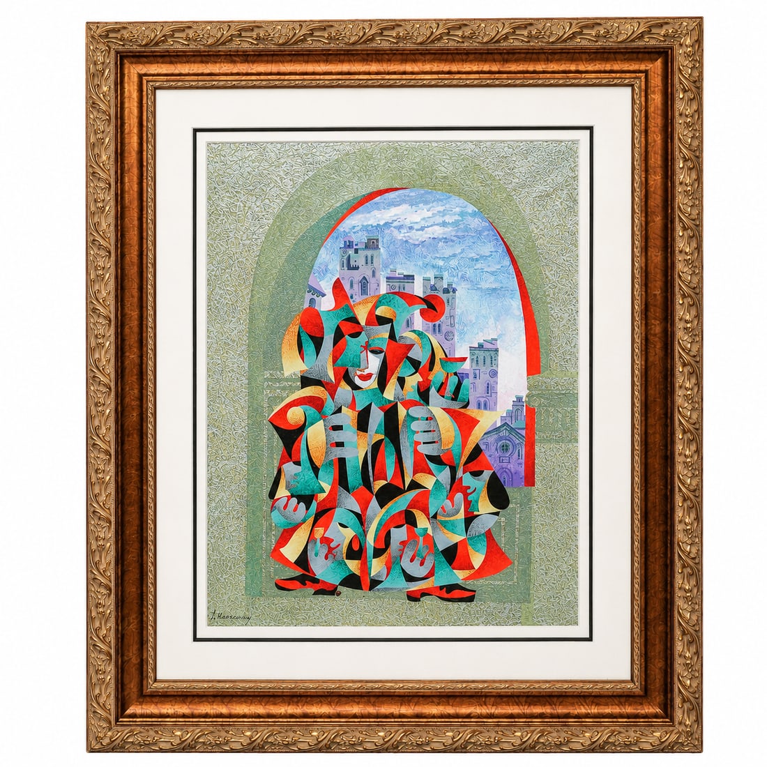 Anatole Krasnyansky "Archway to the City" Mixed Media Painting (1 of 12)
