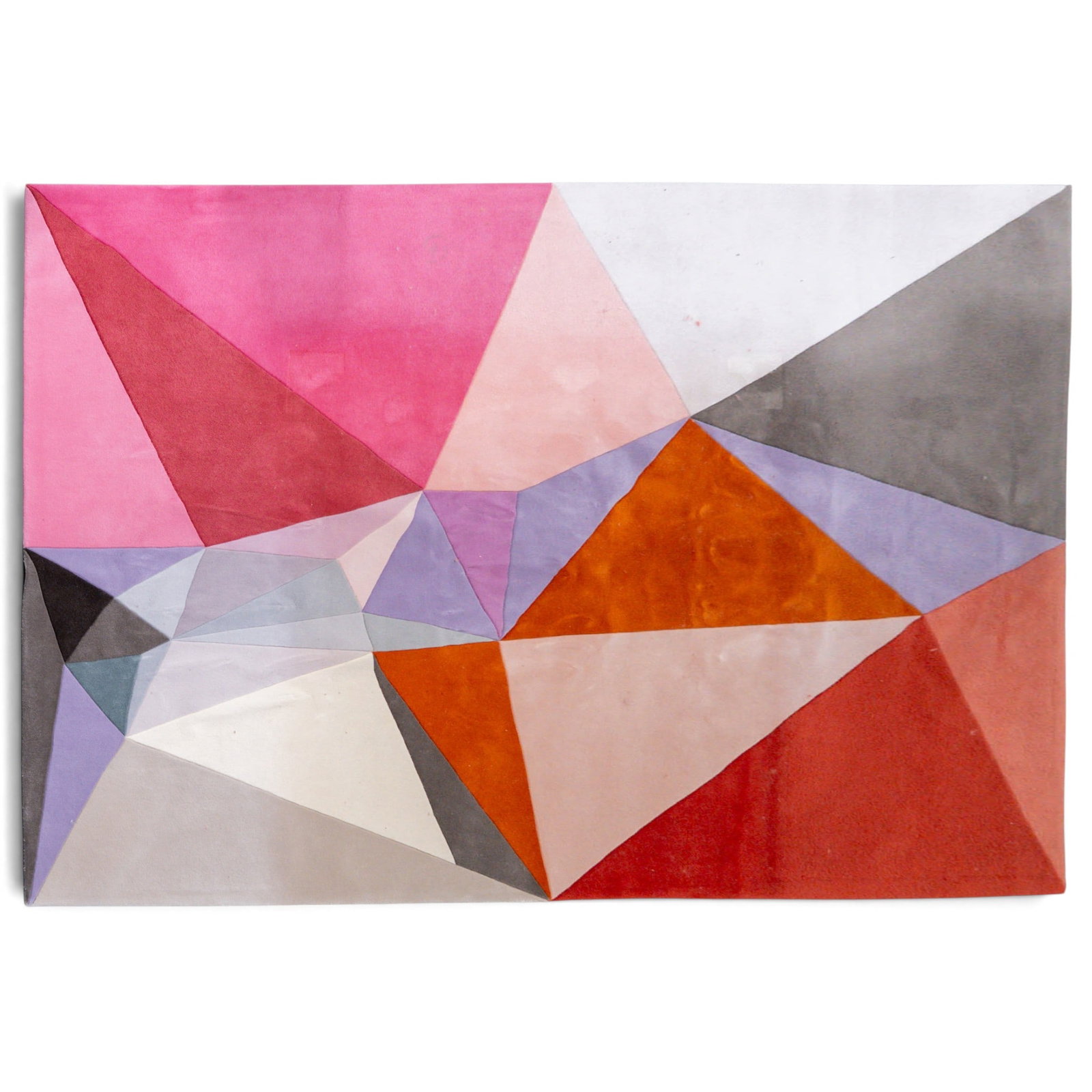 Attributed Paul Smith Designer Geometric Shape Split Rug: Attributed Paul Smith Designer Geometric Shape Split Rug Early 21st Century, England Contemporary area rug featuring a bold geometric composition inspired by the colorful, graphic aesthetic