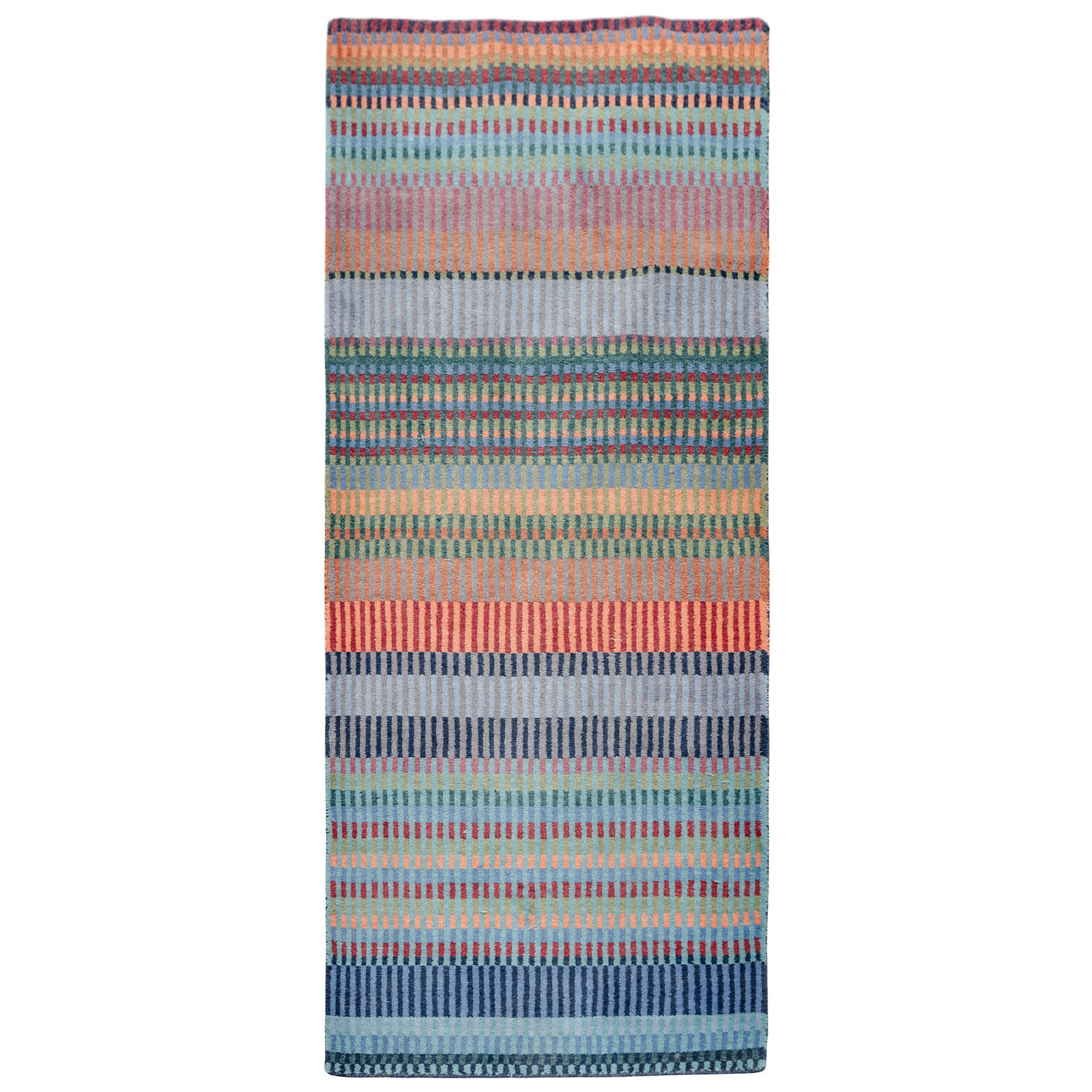 Margo Selby Oare Runner Rug: Margo Selby Oare Runner Rug 21st century Margo Selby "Oare" runner rug. It is part of her studio's signature Hand Loom Rug Collection. Each runner is produced to order by artisan weavers on