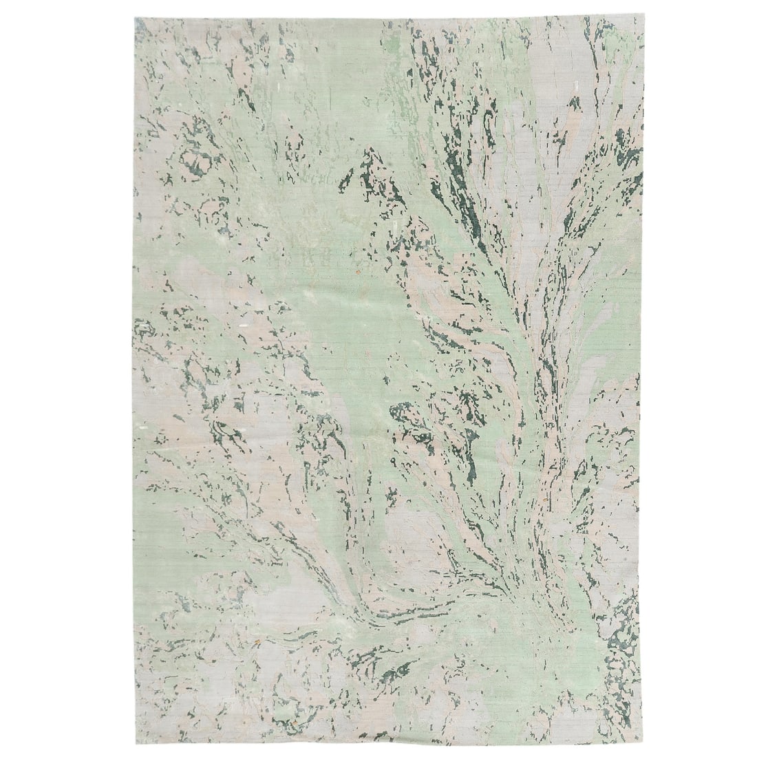 F.J. Kashanian Hand-Knotted Naples Rug: F.J. Kashanian Hand-Knotted Naples Rug 20th Century, Iran Contemporary hand-knotted area rug from F.J. Kashanian's sought-after Naples Collection. Executed in a refined palette of soft celadon, sage,