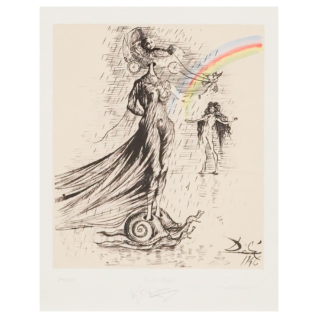 Salvador Dali (Spanish, 1904-1989) "Destino #64" Color Serigraph (1 of 11)