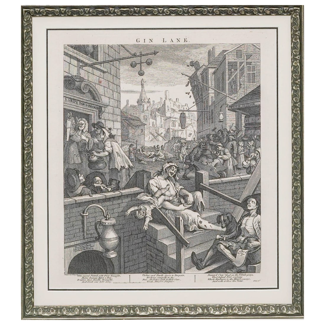 William Hogarth (British, 1697-1764) Engraving Print (1 of 12)