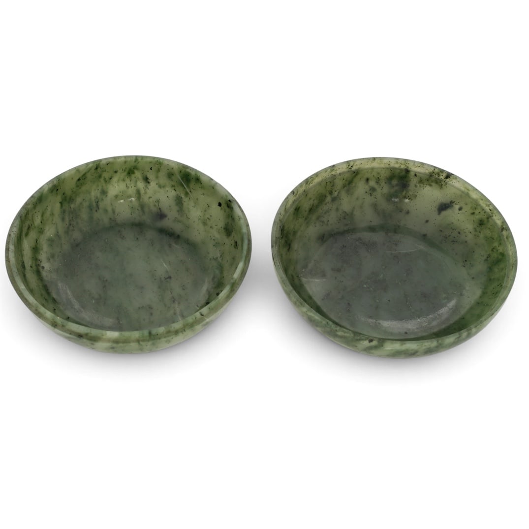 Chinese Spinach Jade Round Paste Box - 6