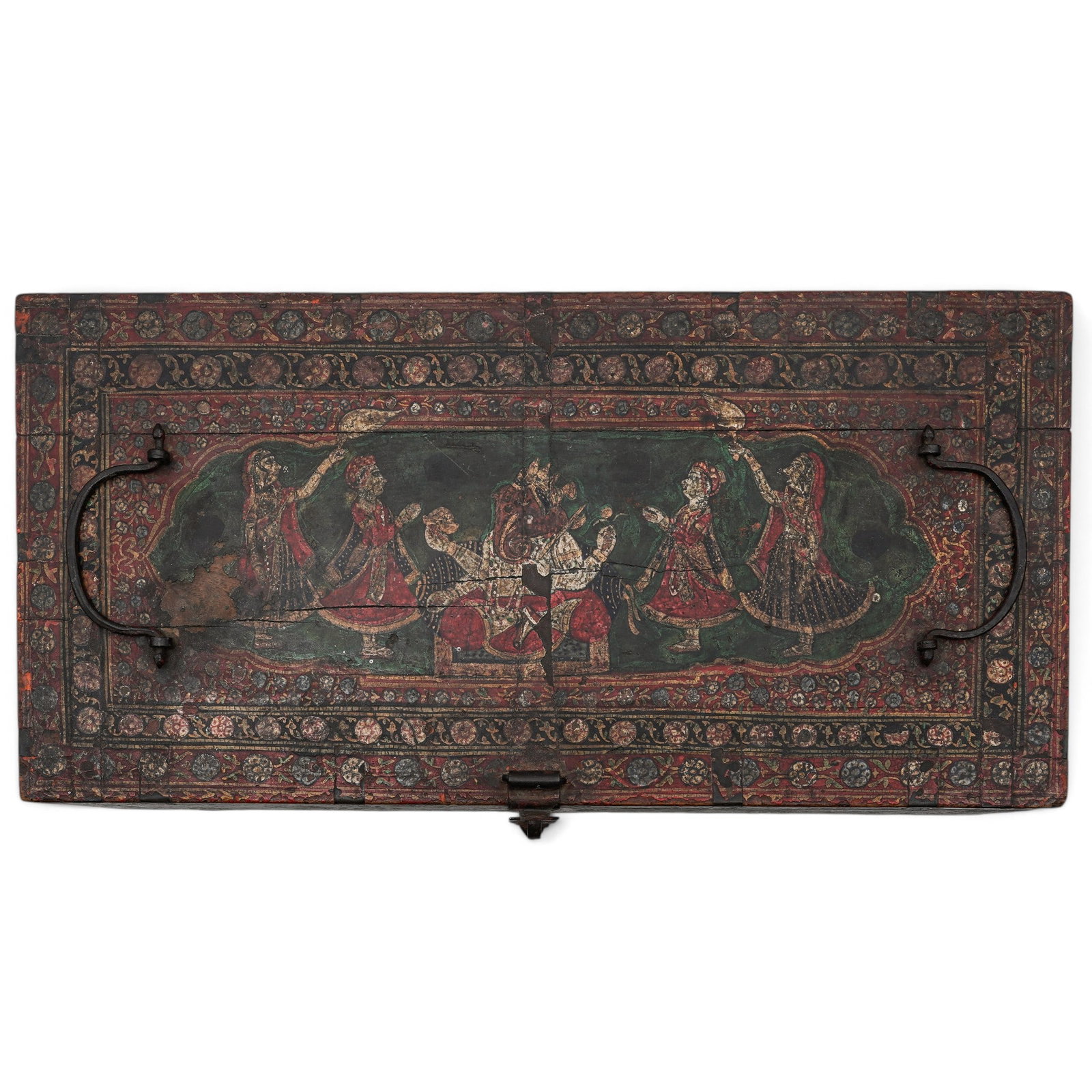 Lacquered Indian Rectangular Wood Box - 11