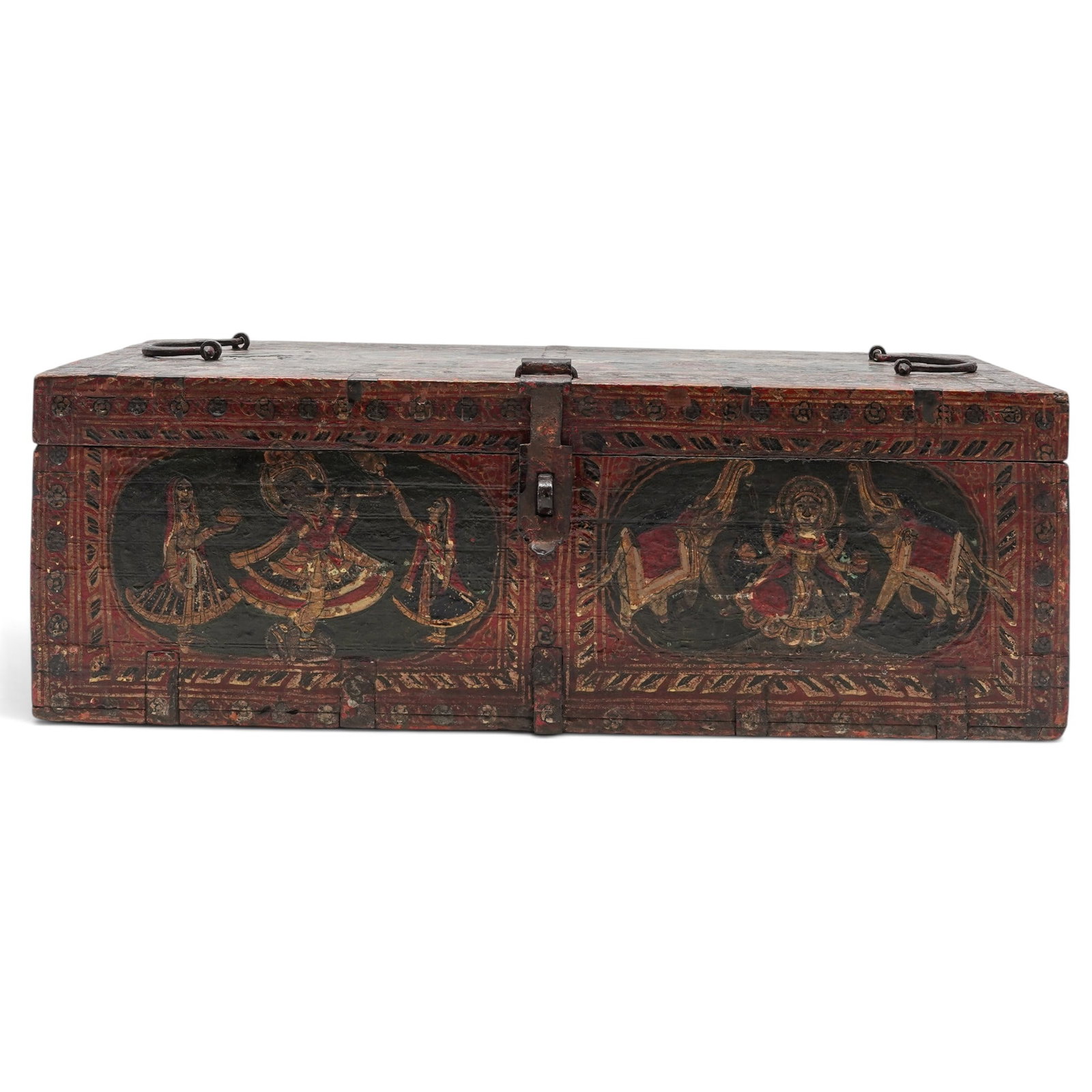 Lacquered Indian Rectangular Wood Box - 4
