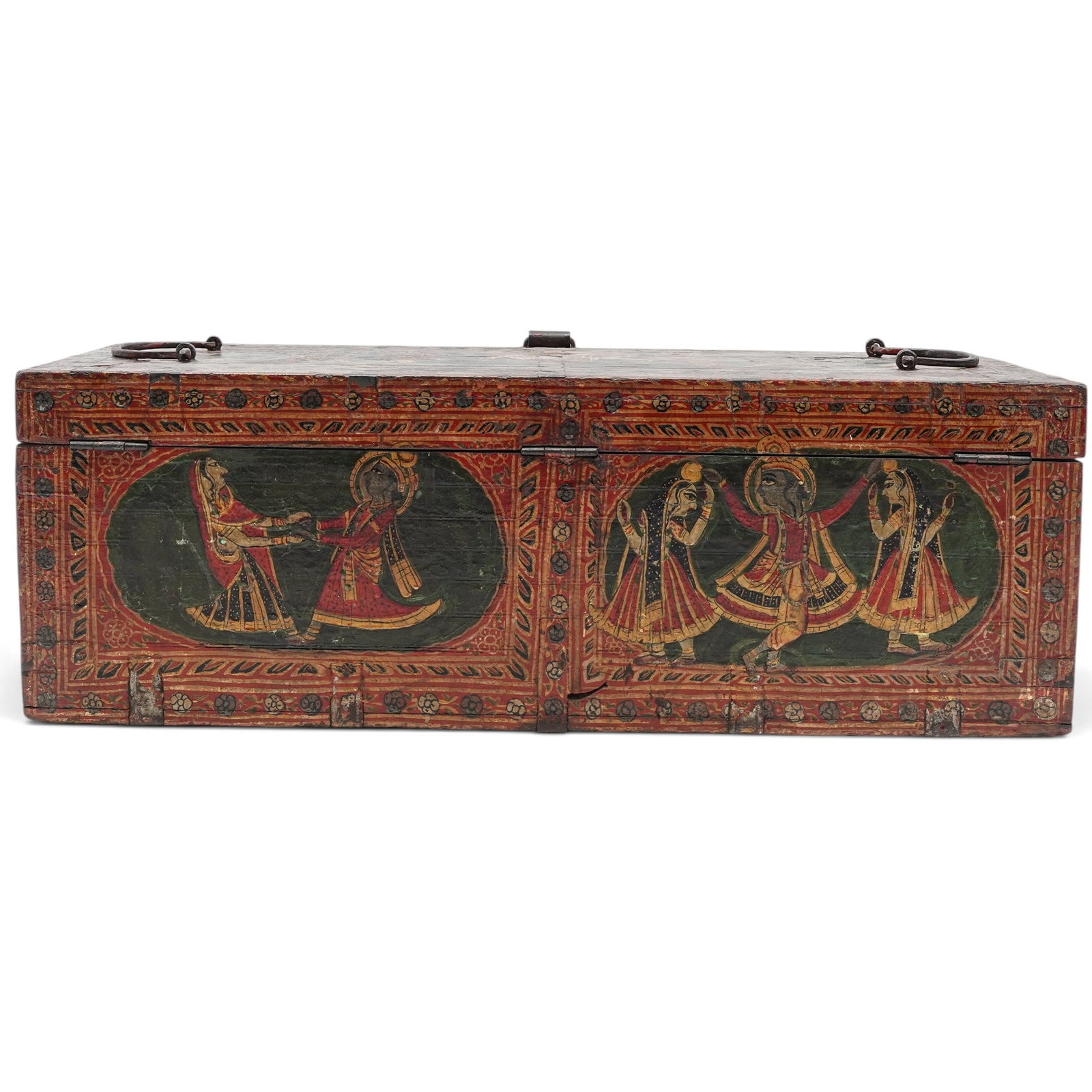 Lacquered Indian Rectangular Wood Box - 6