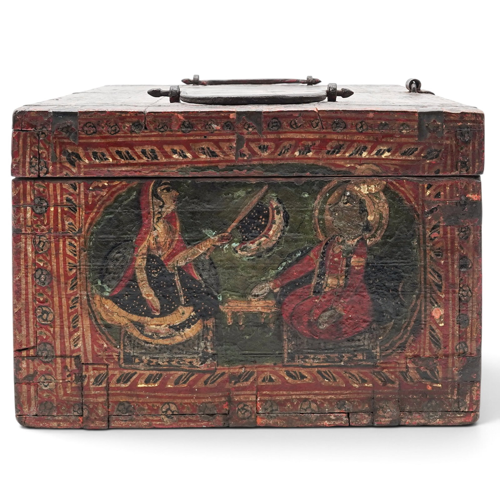 Lacquered Indian Rectangular Wood Box - 7