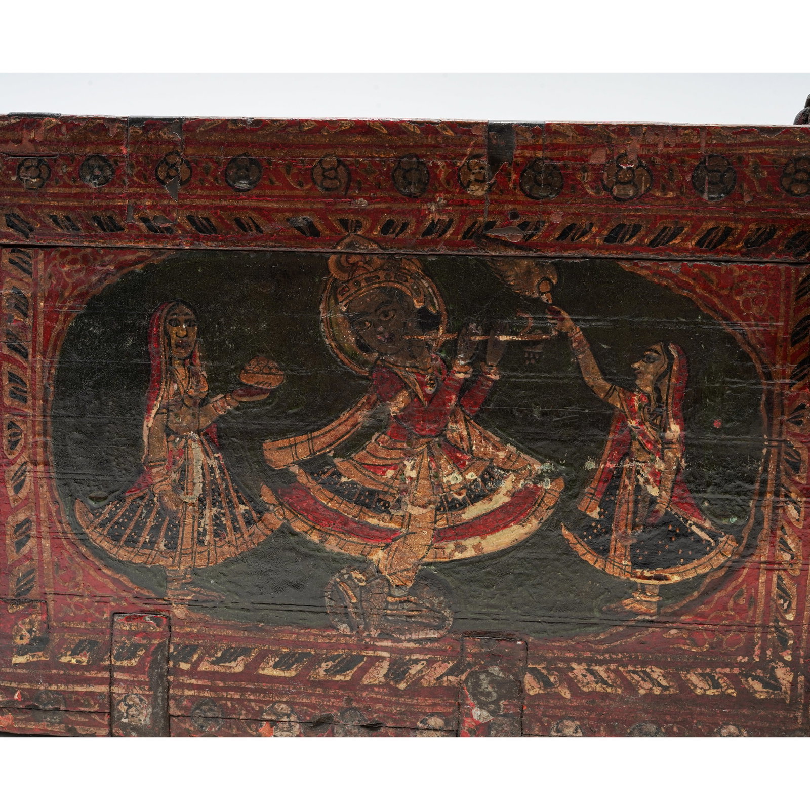 Lacquered Indian Rectangular Wood Box - 9
