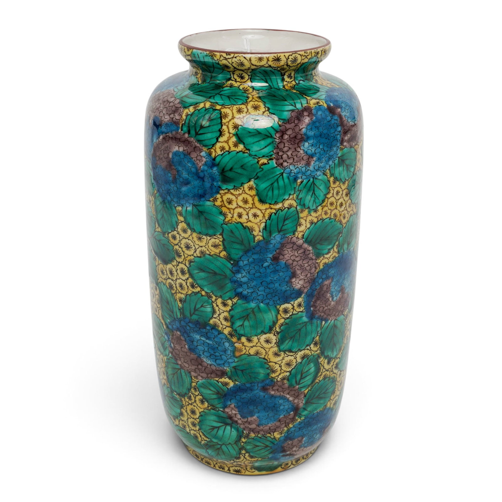 Japanese Ko/Kutani Style Vase: Japanese Ko/Kutani Style Vase Late 19th century, Japanese This style of glaze was first originated in the 17th century, but there was a big revival of this type of Kutani between 1850-1870, making thi