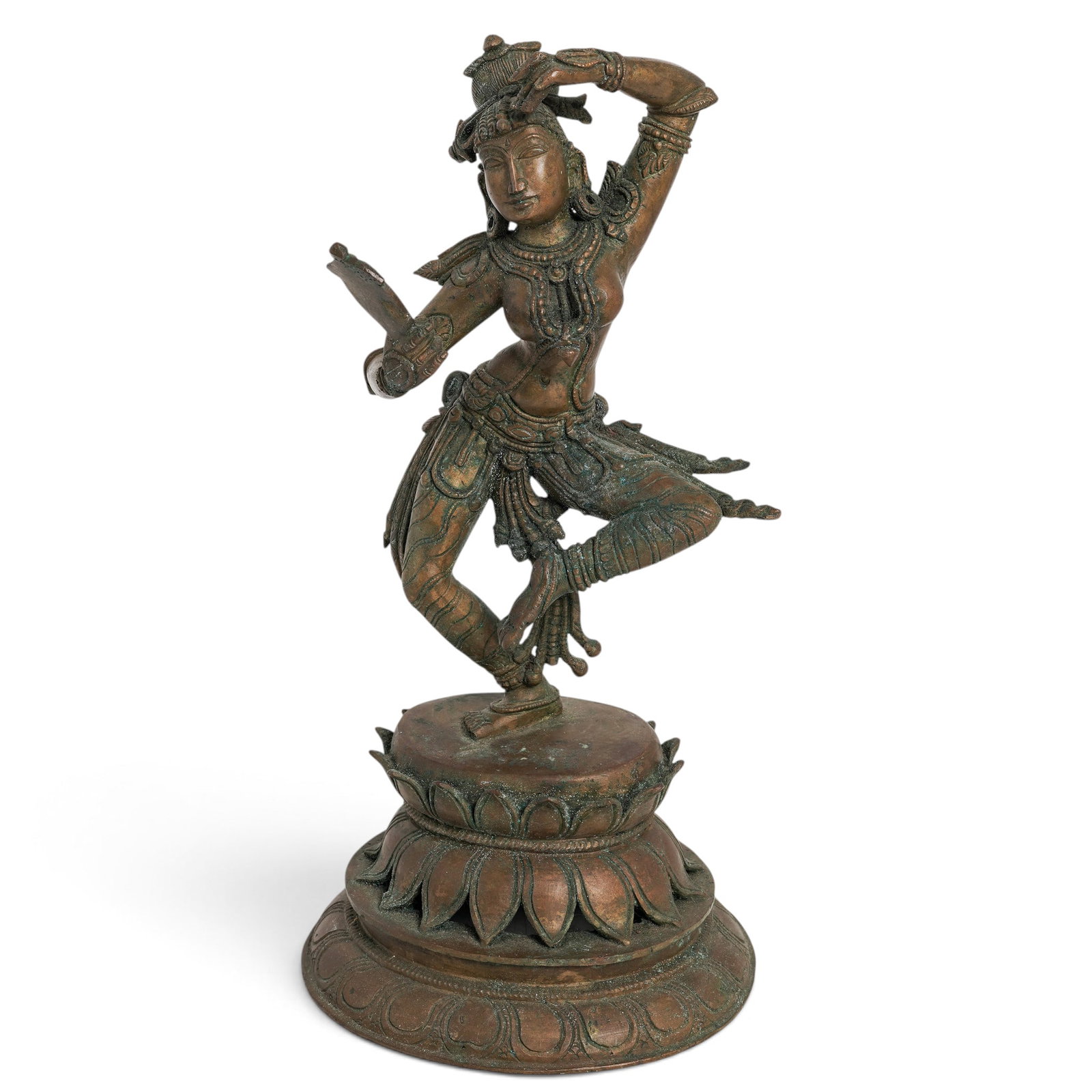 Indian Bronze Dancing Figure on Lotus Base (1 of 17)