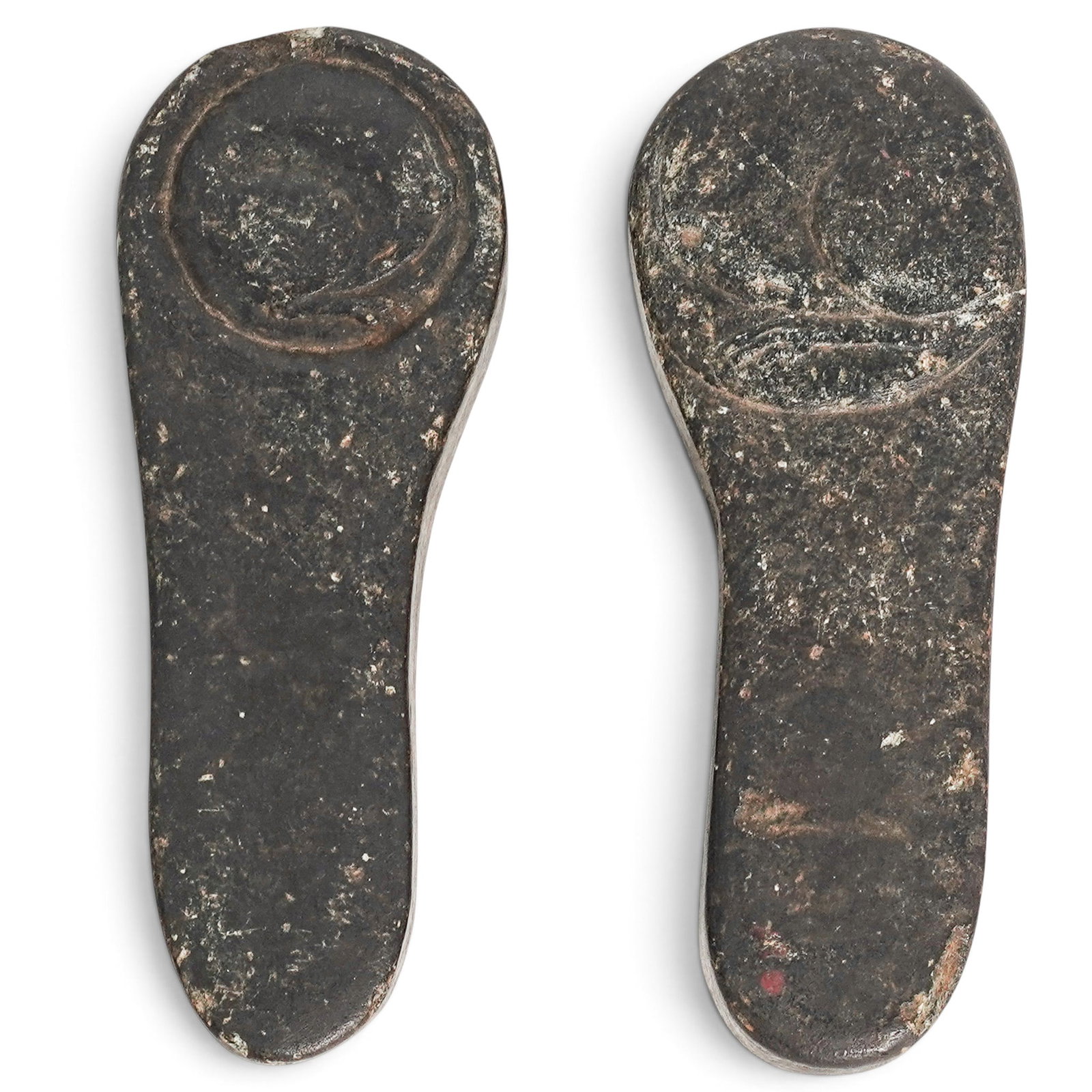 Pair of Ancient Egyptian Black Granite Handle/Amulet Shaped Burial Objects (1 of 8)