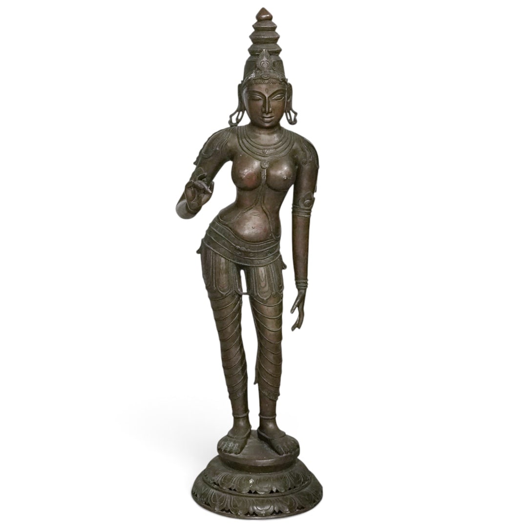 Indian Bronze Goddess Parvati (Uma) Sculpture (1 of 12)