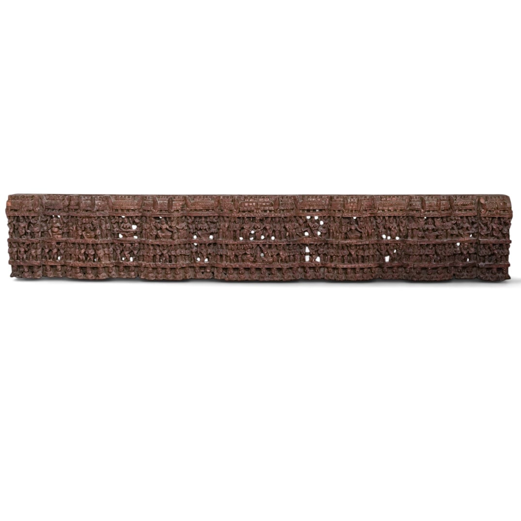 Indian Intricately Carved Wood Architectural Panel (1 of 6)