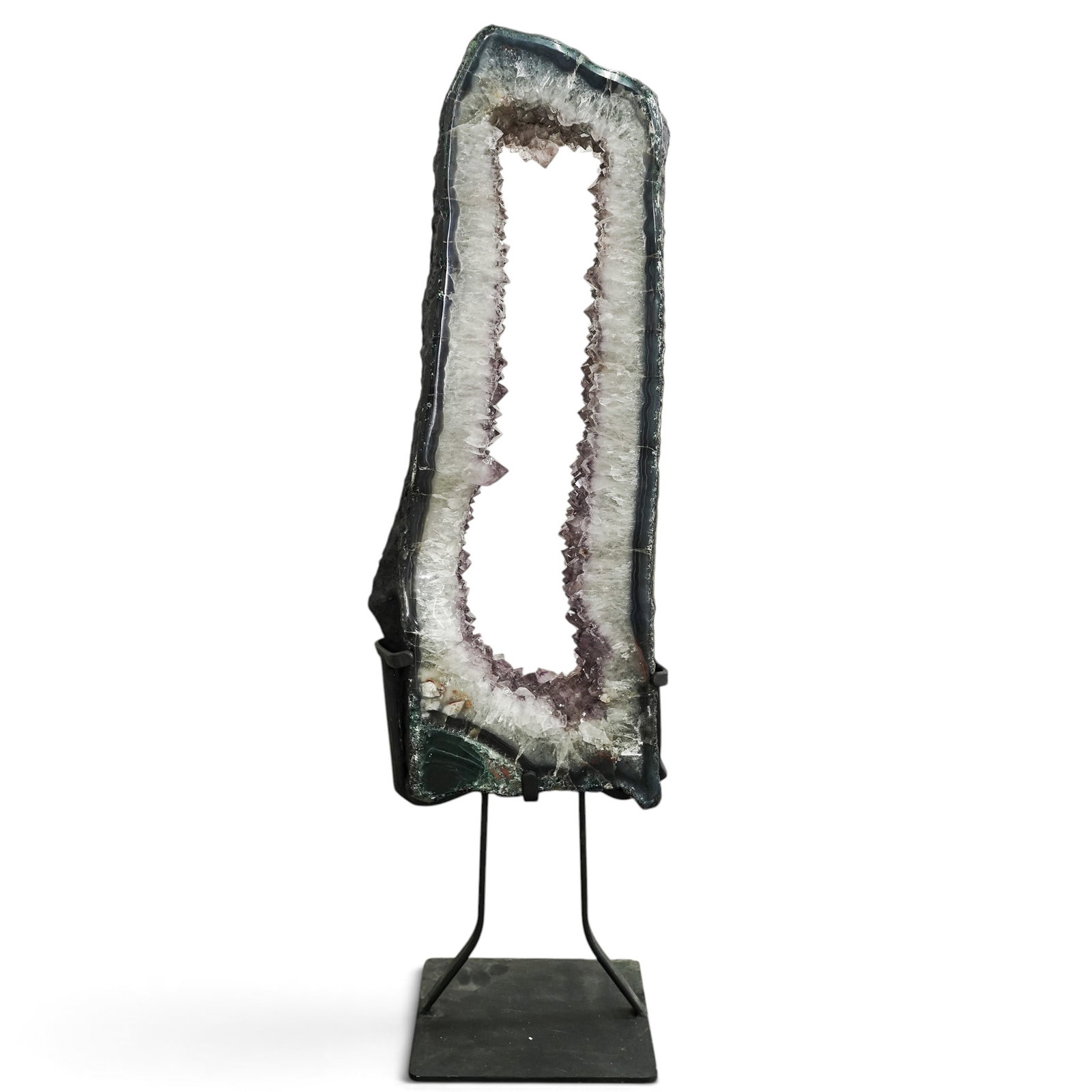 Amethyst Rectangular Portal Cathedral Geode with Stand (1 of 5)