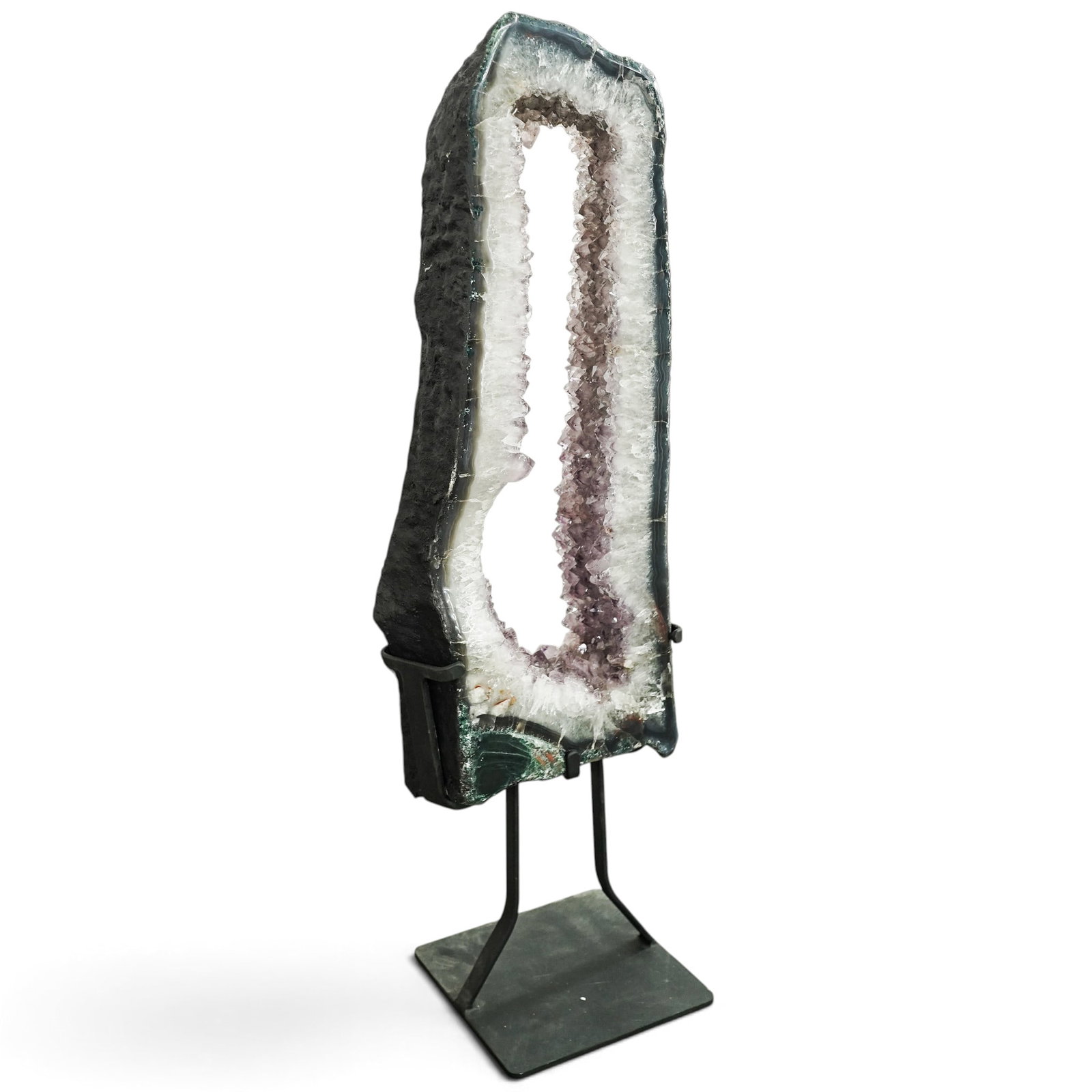 Amethyst Rectangular Portal Cathedral Geode with Stand - 2