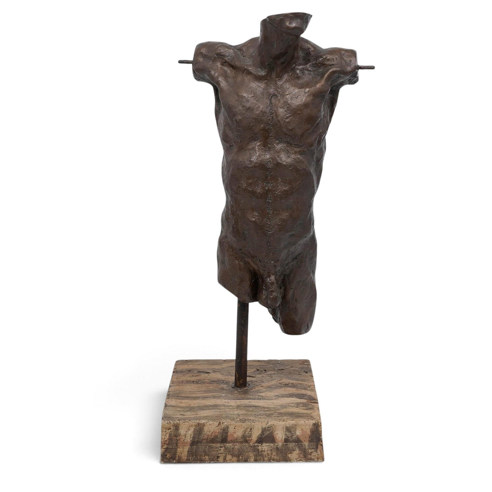 James Mathison (Venezuelan, 1966) Bronze Male Torso Sculpture: James Mathison (Venezuelan, 1966) Bronze Male Torso Sculpture 20th century James Mathison (Venezuelan, 1966) Bronze Male Torso Sculpture, signed. Provenance: Previously sold Sotheby's Oct 2022 H 17" x