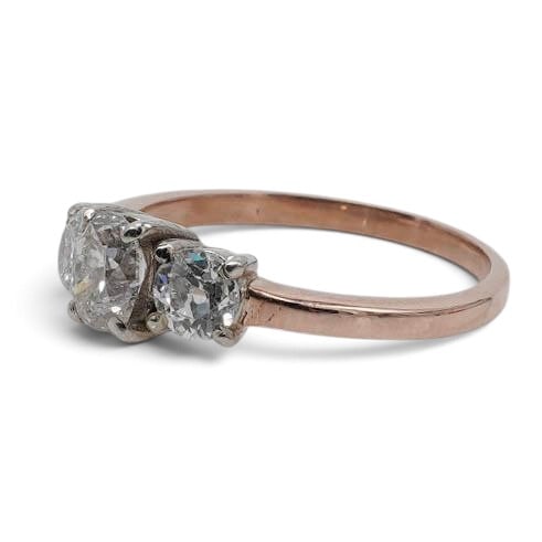 Russian Imperial 14k Gold & Diamond Engagement Ring (1 of 8)