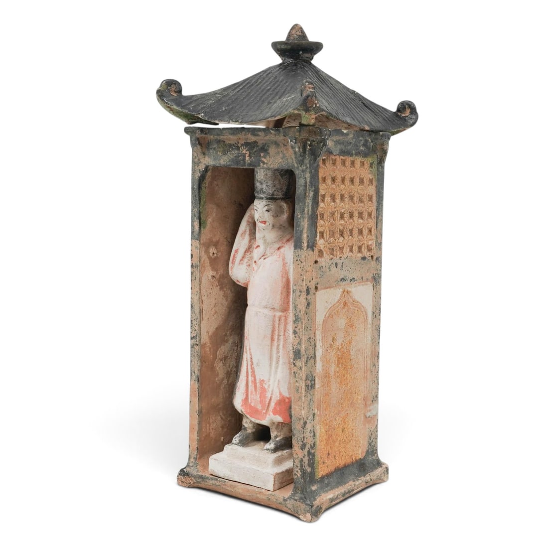 Antique Chinese Pottery Palanquin & Nobleman Tomb Figurines (1 of 10)