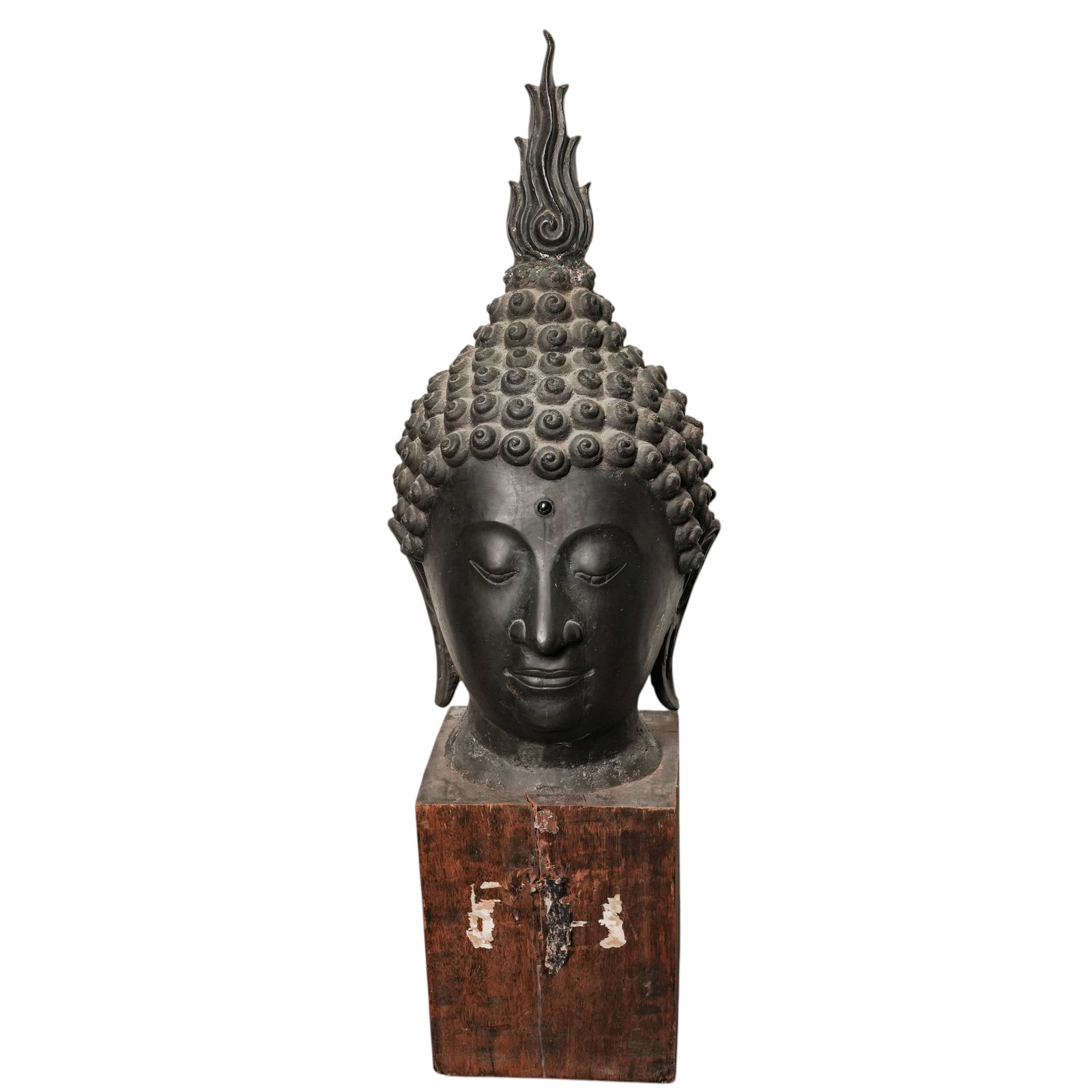 Antique Thai Bronze Buddha Head (1 of 6)