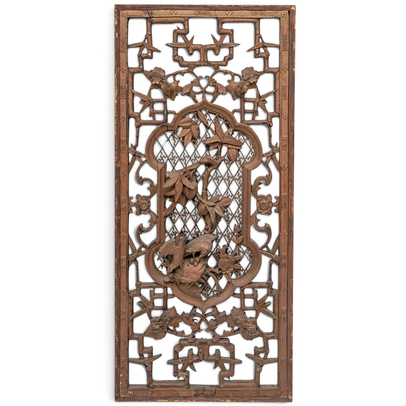 Antique Chinese Carved & Gilt Wood Architectural Panel (1 of 7)