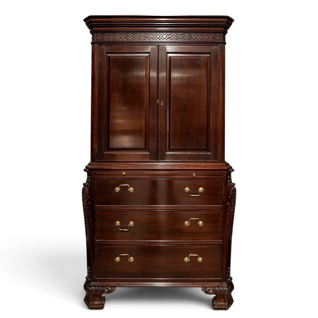 Large Mahogany Secretary Chest (1 of 9)
