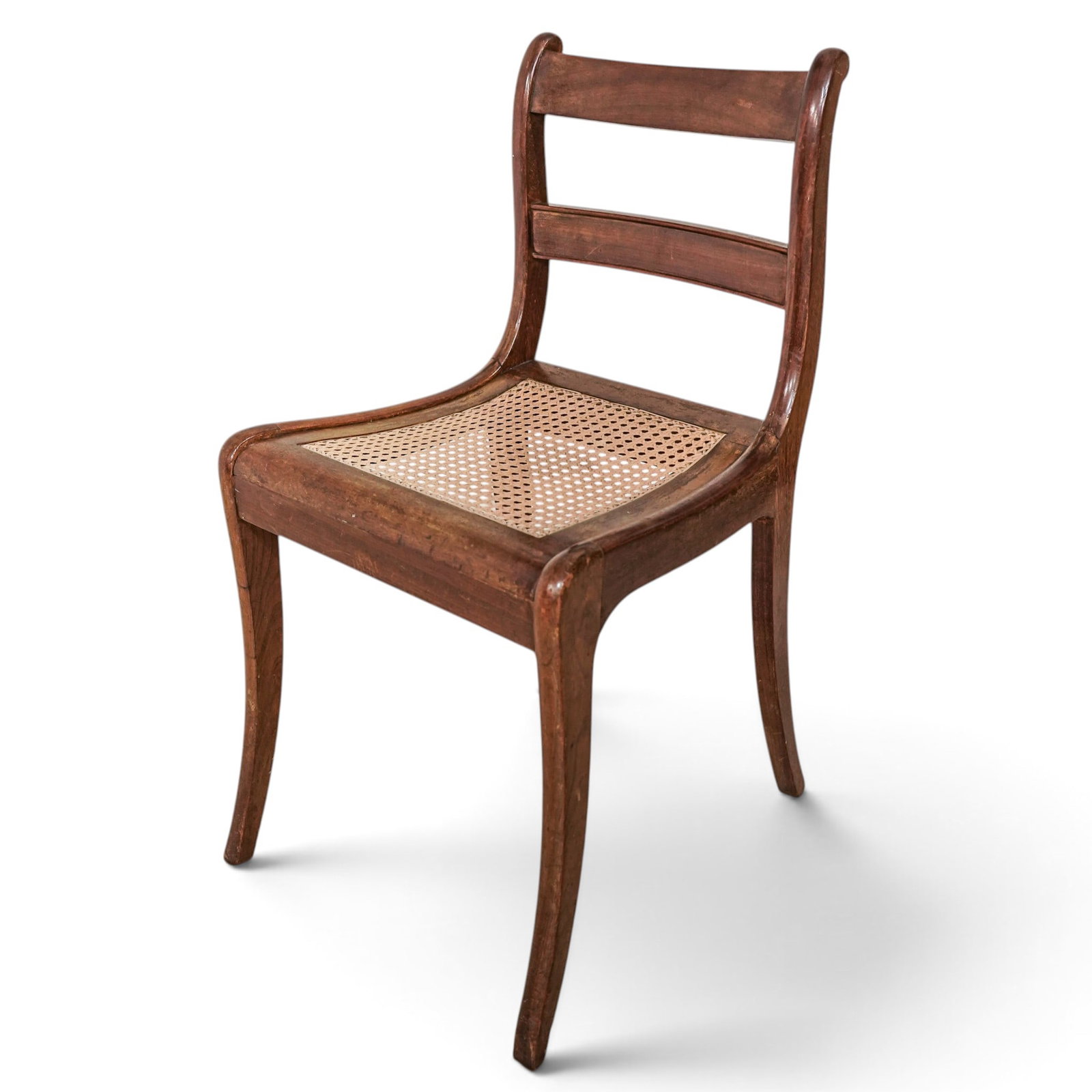 Antique Biedermeier Mahogany & Rattan Chair (1 of 5)