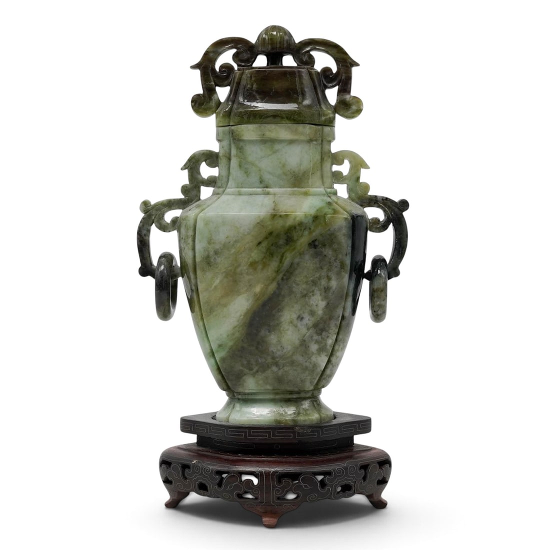 Antique Chinese Spinach Jade Urn (1 of 8)