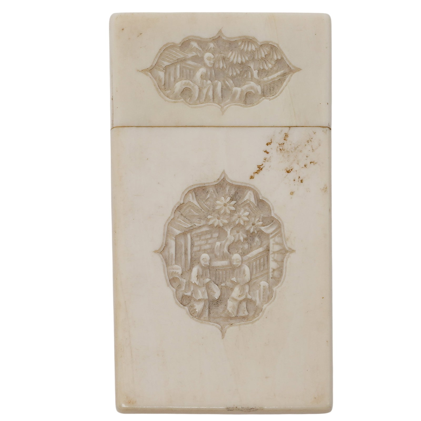 Chinese Canton Export Carved Bone Card Case (1 of 6)