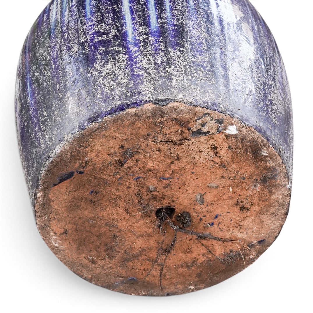 Large Blue Drip Glazed Planter - 6