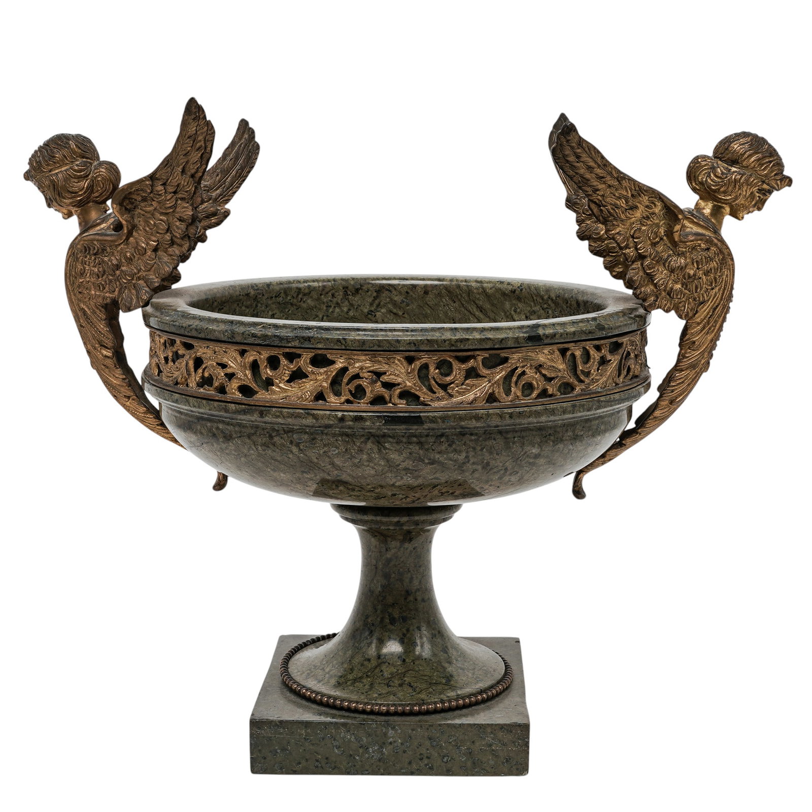 Napoleon III Style Serpentine Marble & Gilt-Bronze Large Tazza (1 of 7)