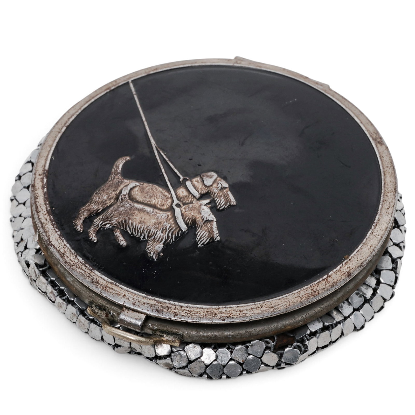 Art Deco Scottish Terrier Mesh Powder Case (1 of 7)