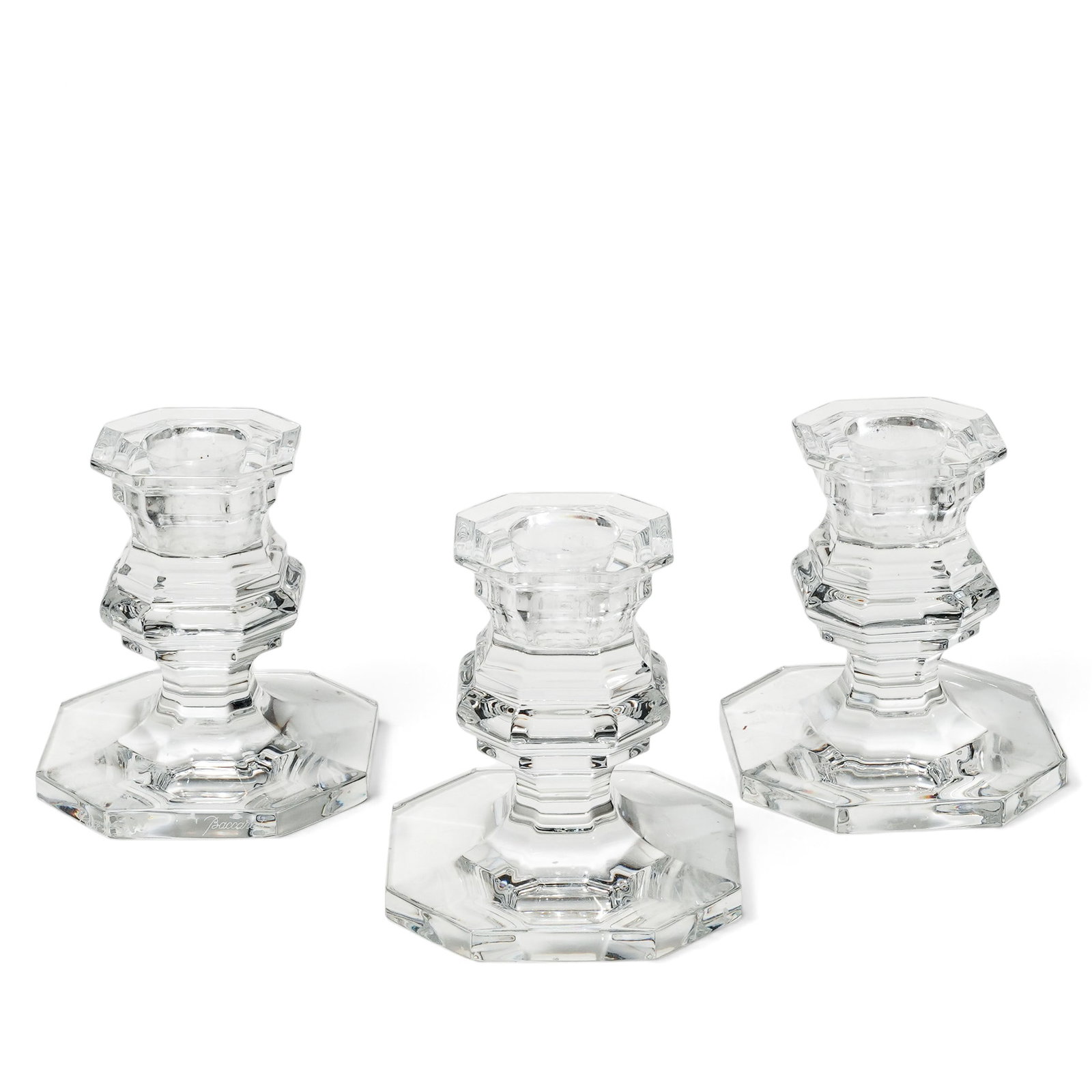 (3 pc) Baccarat Regencey Crystal Candlesticks (1 of 5)