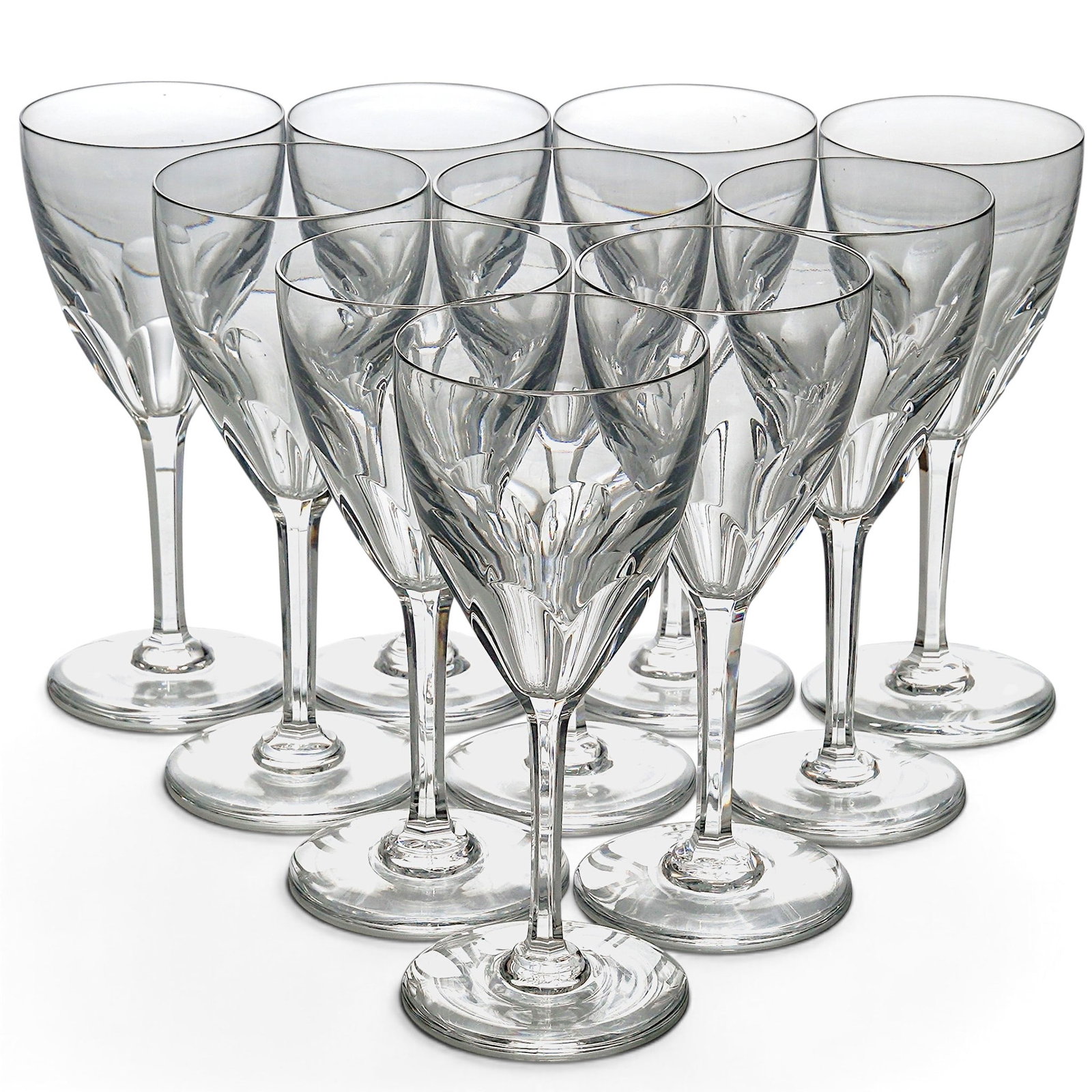 (10 pc) Baccarat "Genova" Crystal White Wine Glasses (1 of 6)