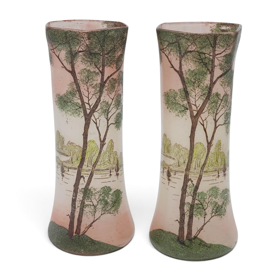 Pair of Francois-Theodore Legras Glass Vases (1 of 9)