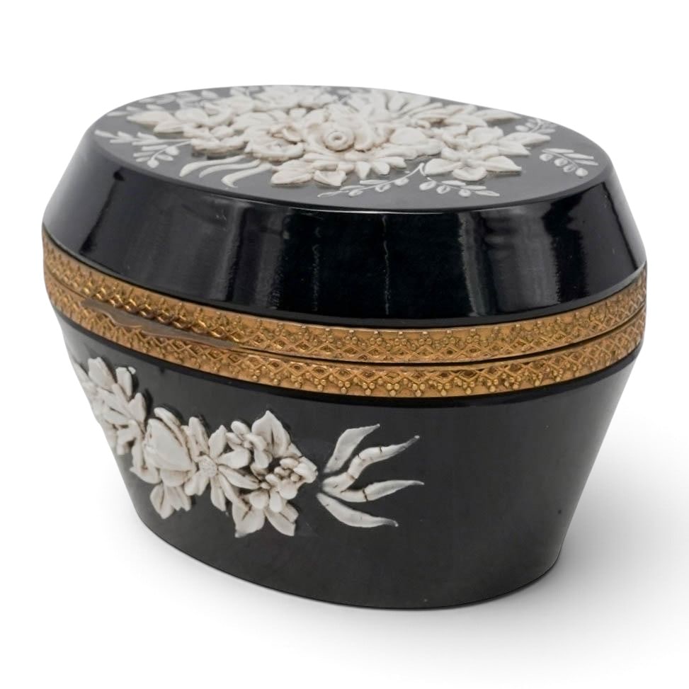 Vintage Cenedese Murano Glass & Gilt Brass Trinket Box (1 of 9)