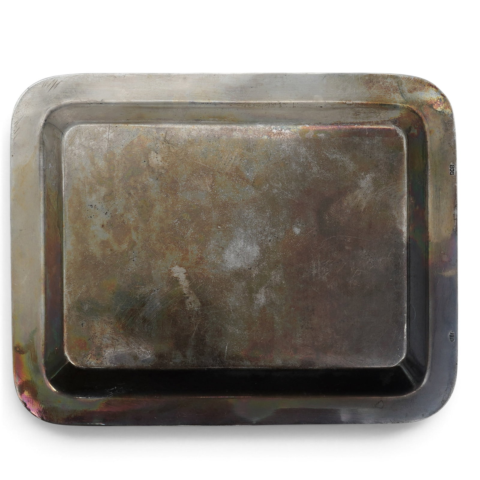 800 Silver Rectangular Card Tray - 3