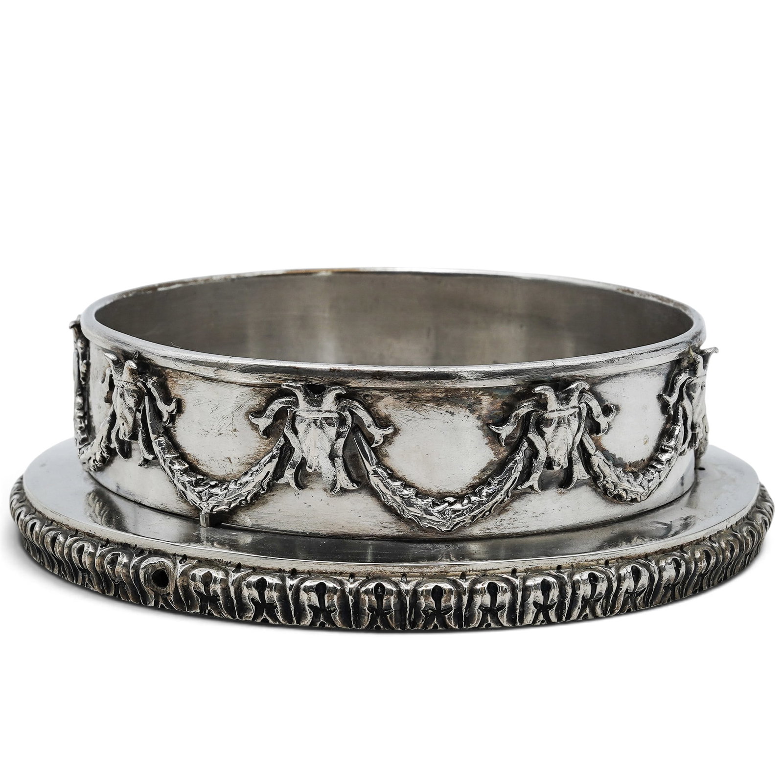 Antique 800 Silver Bottle Coaster (1 of 4)